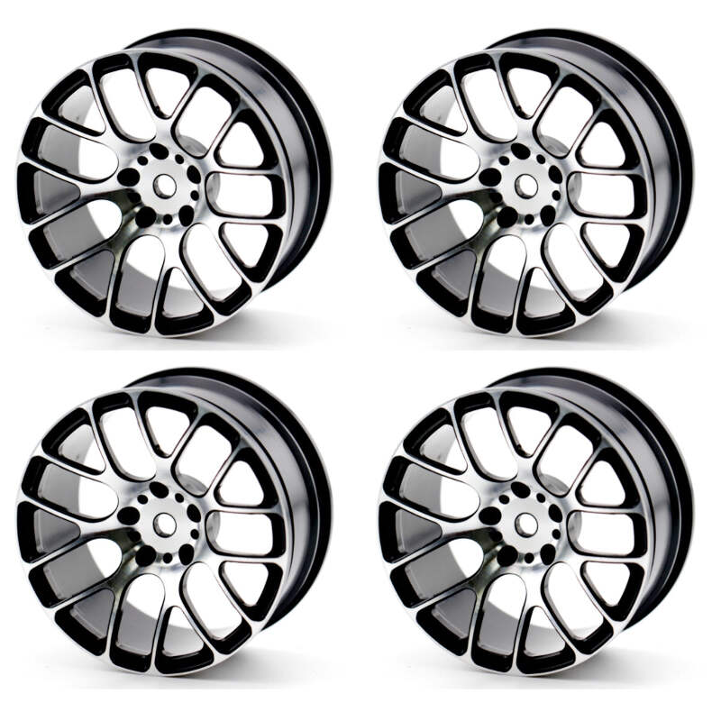 yo Powerhobby Aluminum 1/10 Touring Car Wheels / Rims Black (4