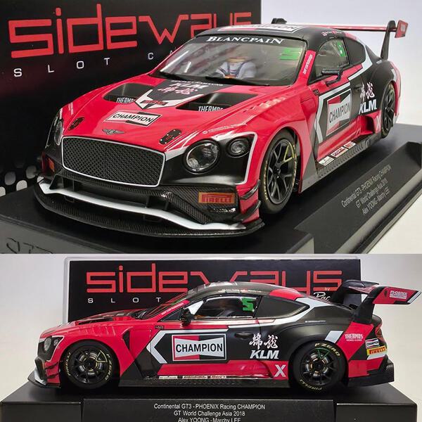 BENTLEY CONTINENTAL GT3 ミニカー Sideways Bentley Continental GT3 GT World Challenge 2018 1/32 Slot