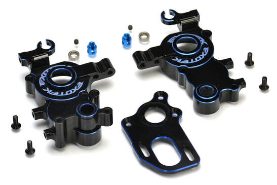 Exotek 2094 Associated B6 Alloy Drag Gearbox Set w/ Motor Plate