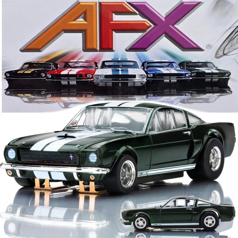 AFX 22150 1966 Shelby Mustang GT350R Ivy Green Mega G+ HO Slot Car