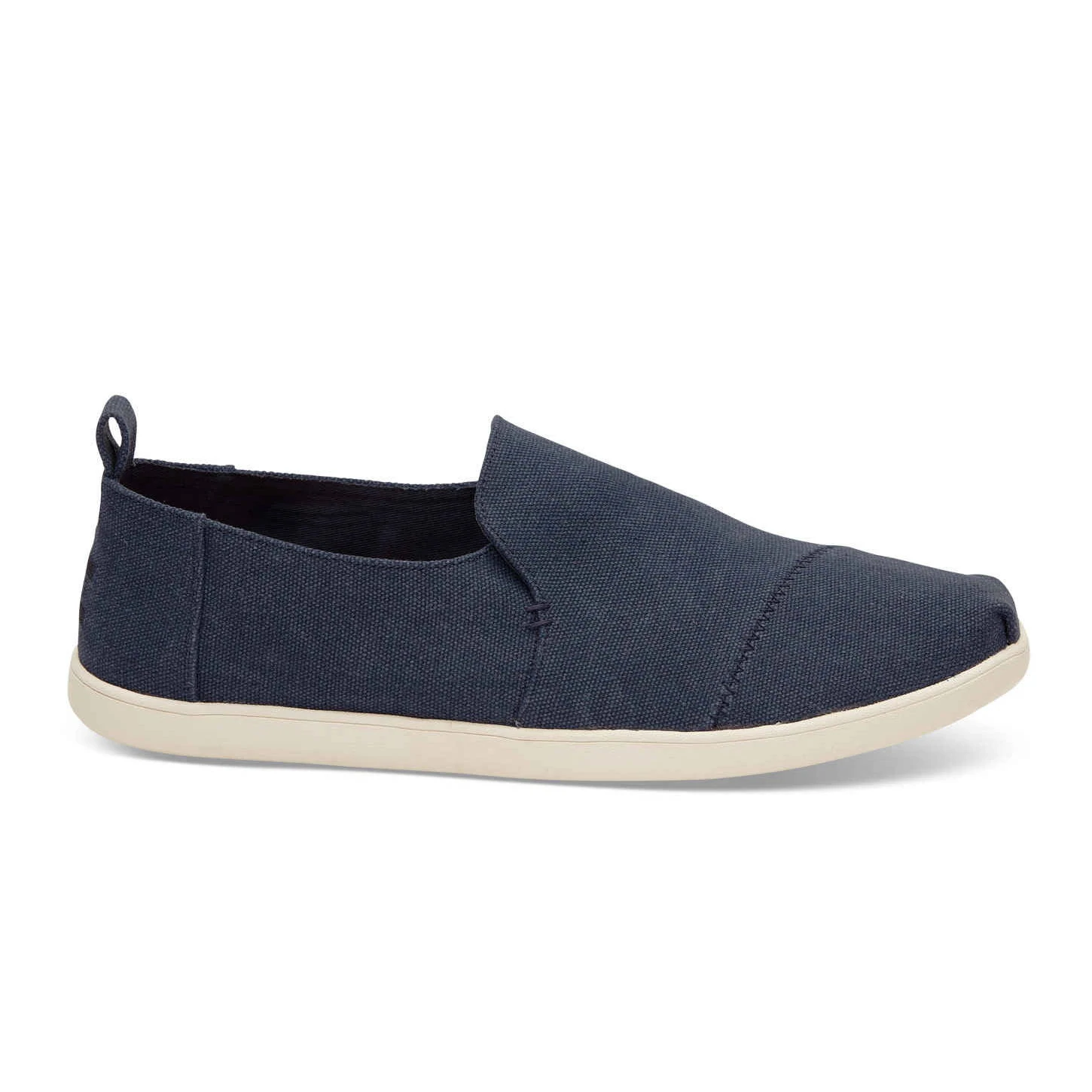 Toms Mens Navy Washed Canvas 