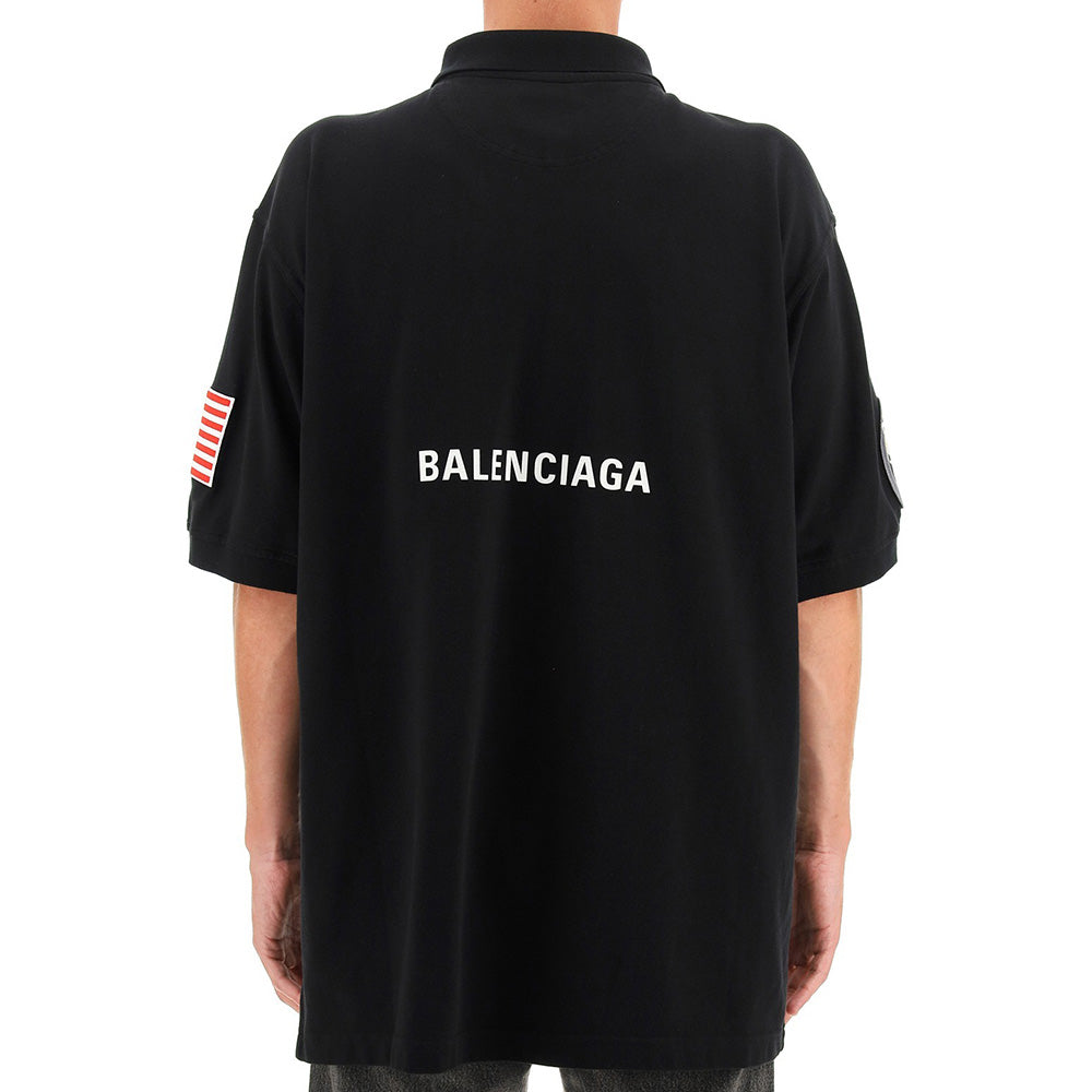 Balenciaga x NASA Men's Cotton Short Sleeve Polo Shirt in Black | eBay