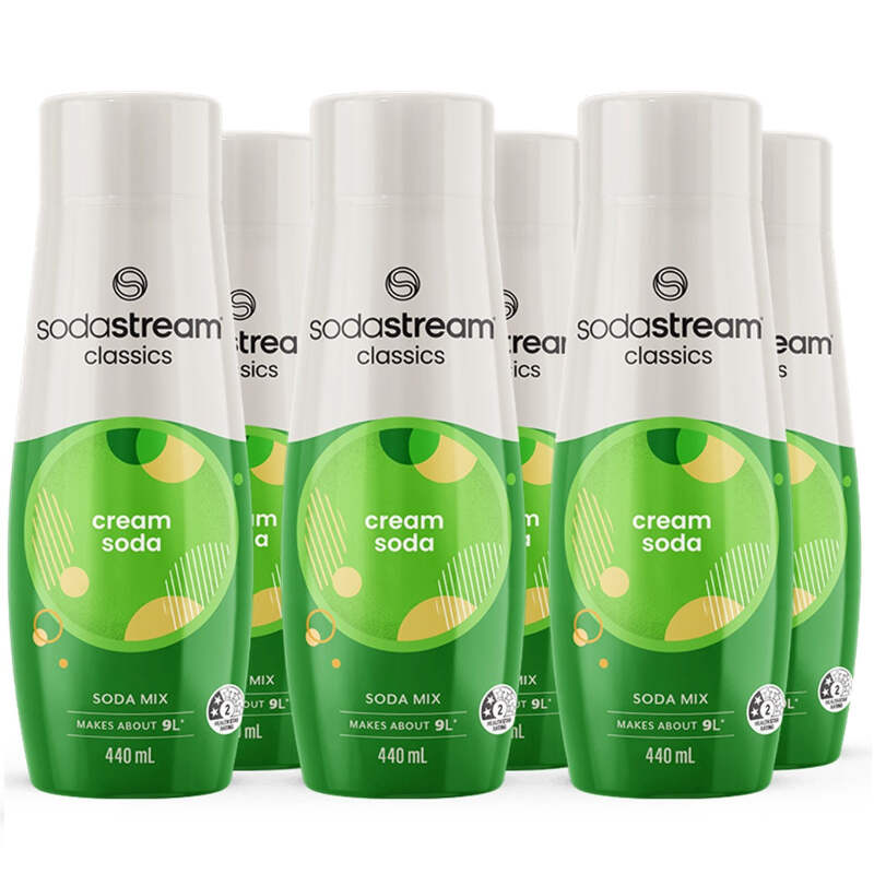 NEW 6x SodaStream Cream Soda Creaming Syrup Mix 440mL