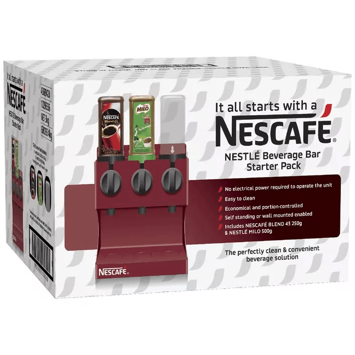 NEW Nestle Nescafe Cafe Bar Beverage Dispenser Starter Pack Milo Coffee