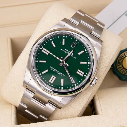 Rolex Oyster Perpetual 41 124300 Green Dial Oyster Bracelet Stainless Steel 2024 Luxury Mechanical Swiss Watch supporting image