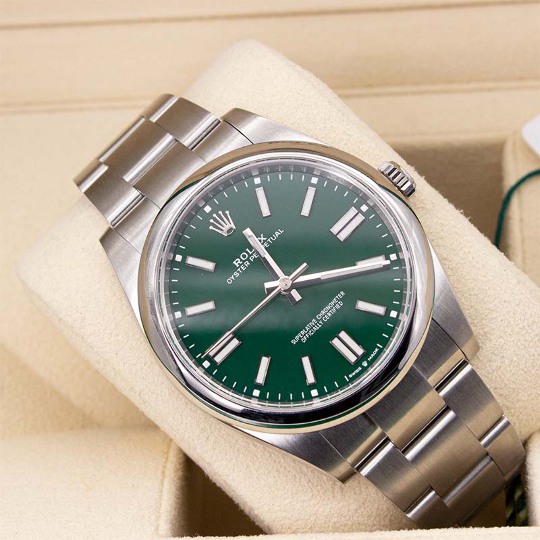 Rolex Oyster Perpetual 41 124300 Green Dial Oyster Bracelet Stainless Steel 2024 Luxury Mechanical Swiss Watch supporting image