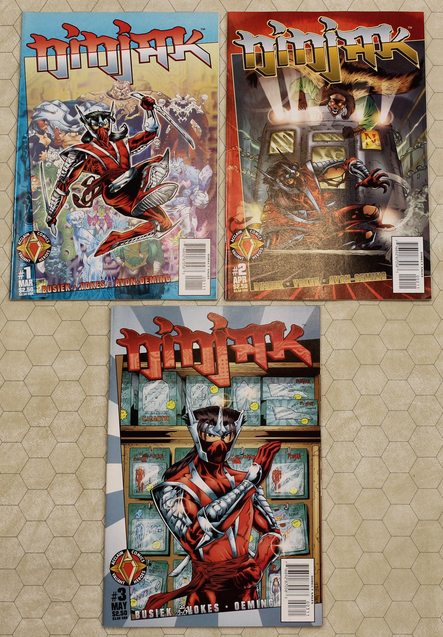 NINJAK #1 - 3 vol.2 (1996) Set NM (Acclaim Comics lot)!! | eBay