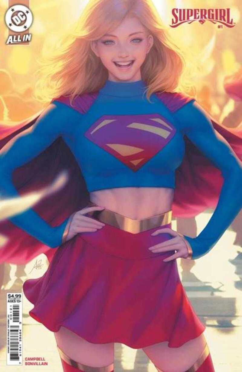 Supergirl #1 Cover B Stanley Artgerm Lau Card Stock Variant vol 8