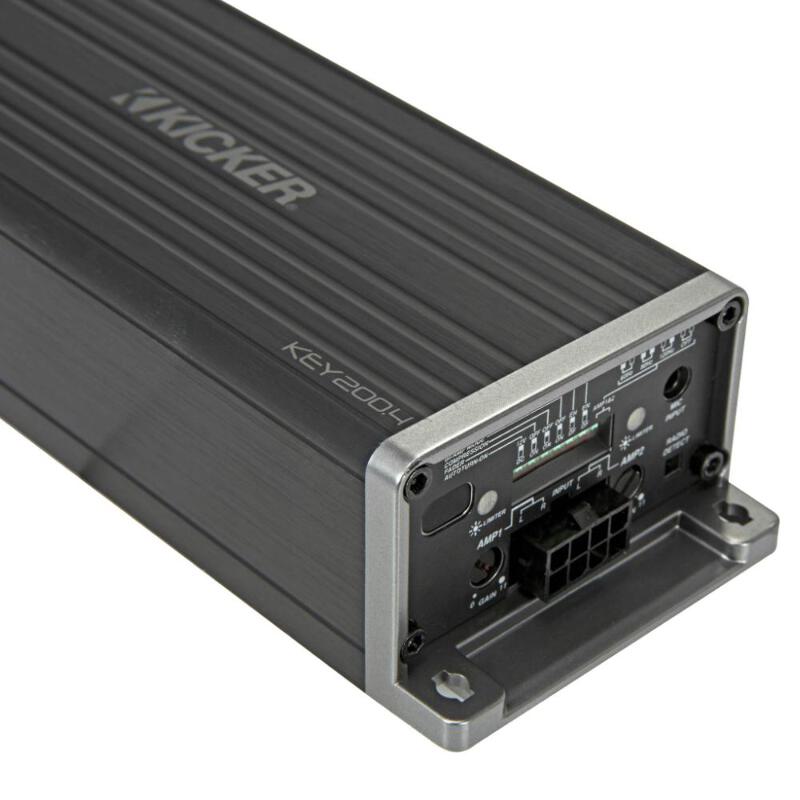 Kicker KEY200.4 Amp 4 Channel Full Range Car Smart Amplifier & DSP 4x50w