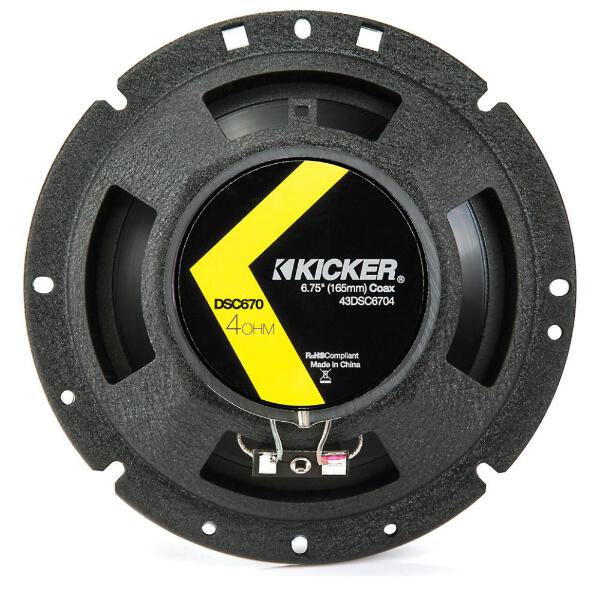 KICKER D-Series 6.75 Inch Car Speakers - 240W 2-Way Coaxial Audio System