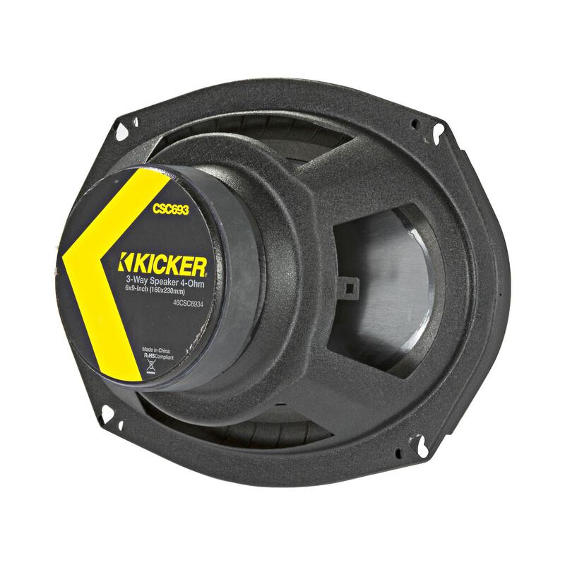 Kicker 46CSC6934 CS Series 6x9" 3 Way Car Parcel Shelf Coaxial Speakers 150w RMS