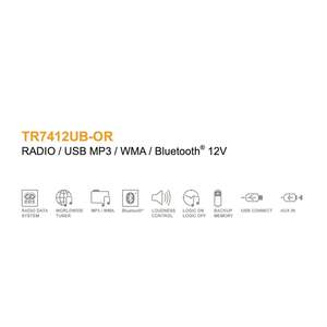 Continental TR7412UB-OR Car Stereo Radio Bluetooth USB Mechless Retro OEM Look