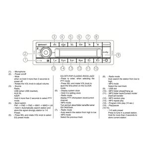 Continental TR7412UB-OR Car Stereo Radio Bluetooth USB Mechless Retro OEM Look
