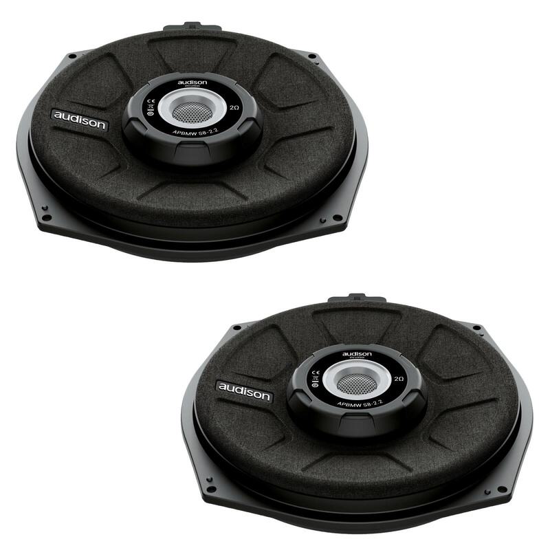 Audison Prima APBMW S8-2.2 Pair 2ohm Plug & Play Under Seat Subwoofers BMW 150w