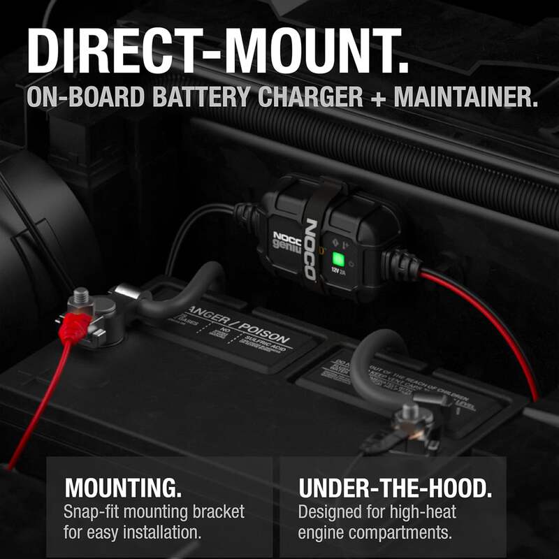 NOCO Genius2D 6V/12V 2A Direct Mount Battery Trickle Charger Maintainer