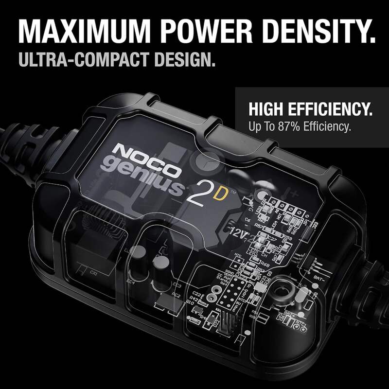NOCO Genius2D 6V/12V 2A Direct Mount Battery Trickle Charger Maintainer