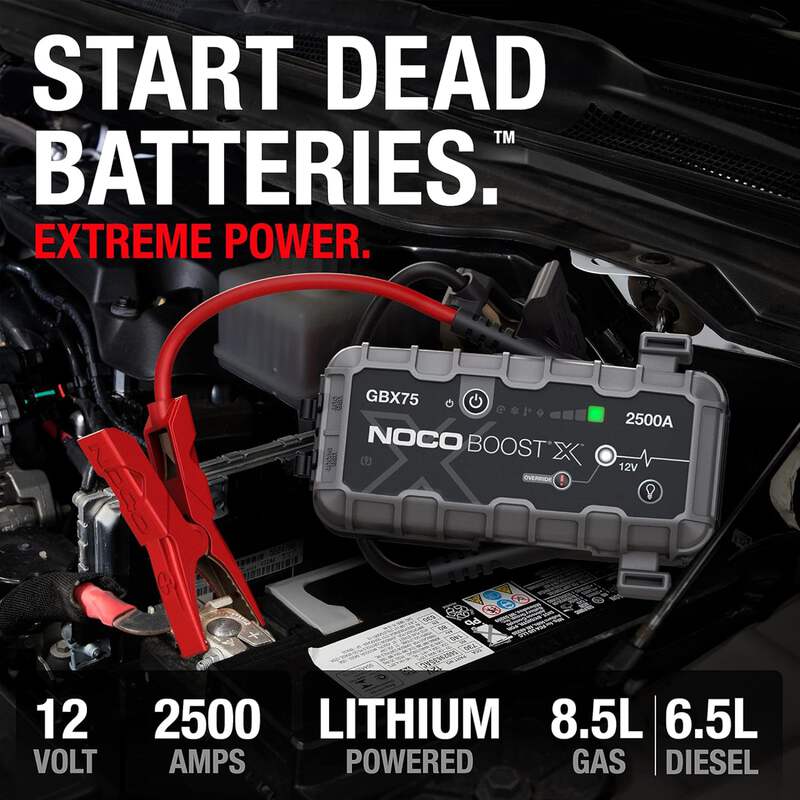 NOCO Boost X GBX75 2500A UltraSafe Jump Starter Power Pack 12V Battery Booster