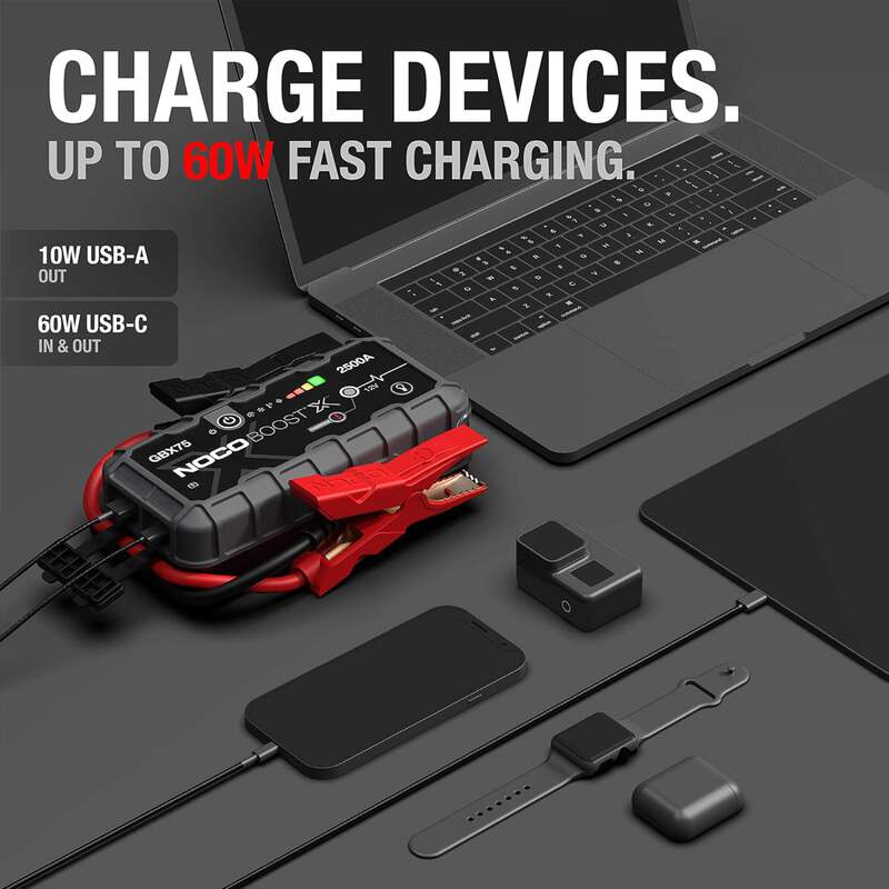 NOCO Boost X GBX75 2500A UltraSafe Jump Starter Power Pack 12V Battery Booster