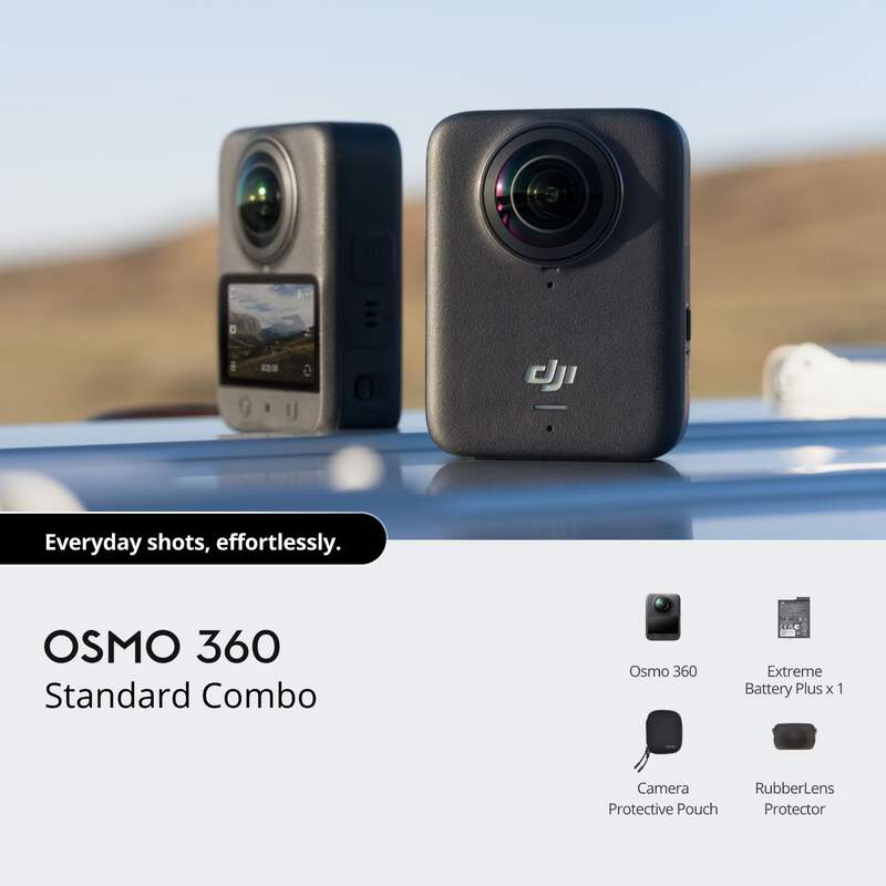 DJI Osmo 360 Standard Combo 4K 120fps Action Camera 120MP 360° Photos