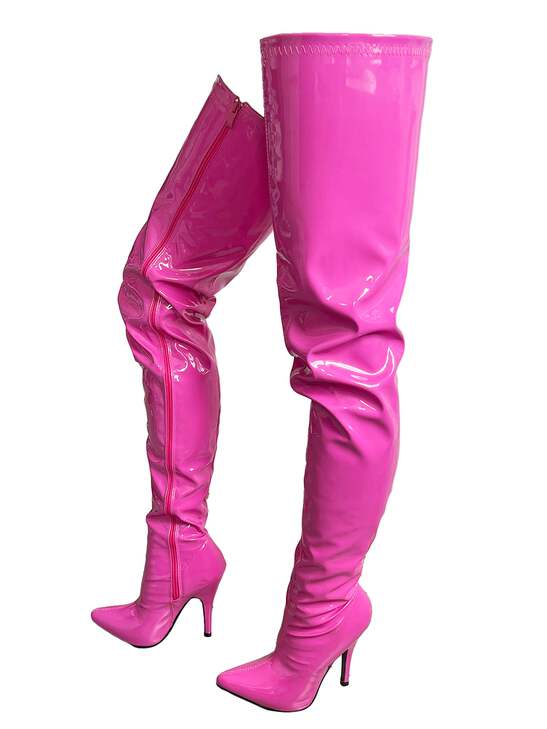 pvc thigh high boots ebay