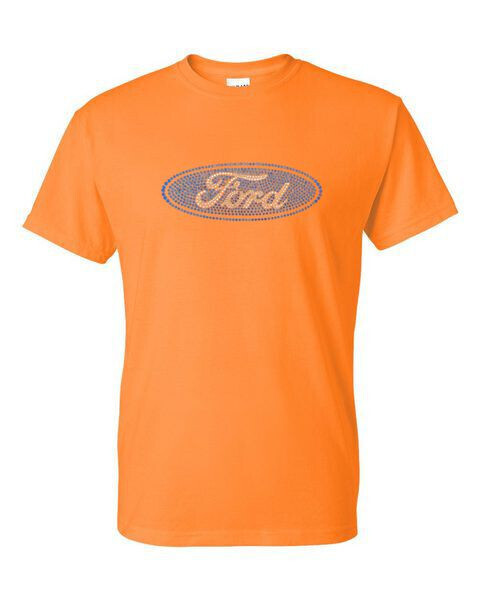 T-Shirt - FORD RHINESTONE LOGO - AMERICAN TRUCK CAR HOT ROD