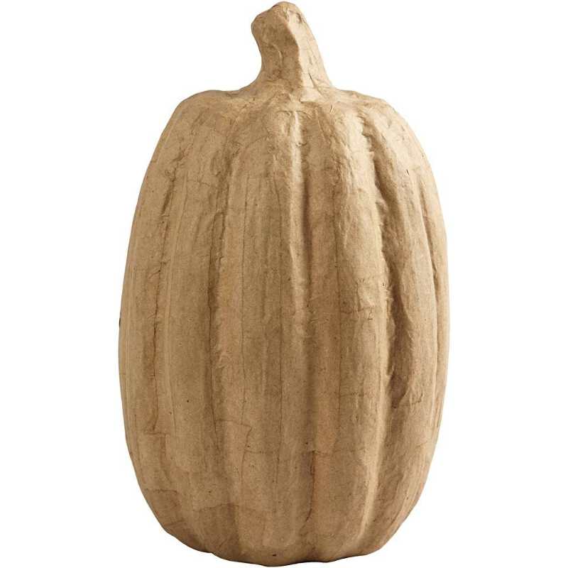 Large Mache Shape - Tall Pumpkin: 33 x 19cm Large Mache Shape - Tall Pumpkin: 33 x 19cm