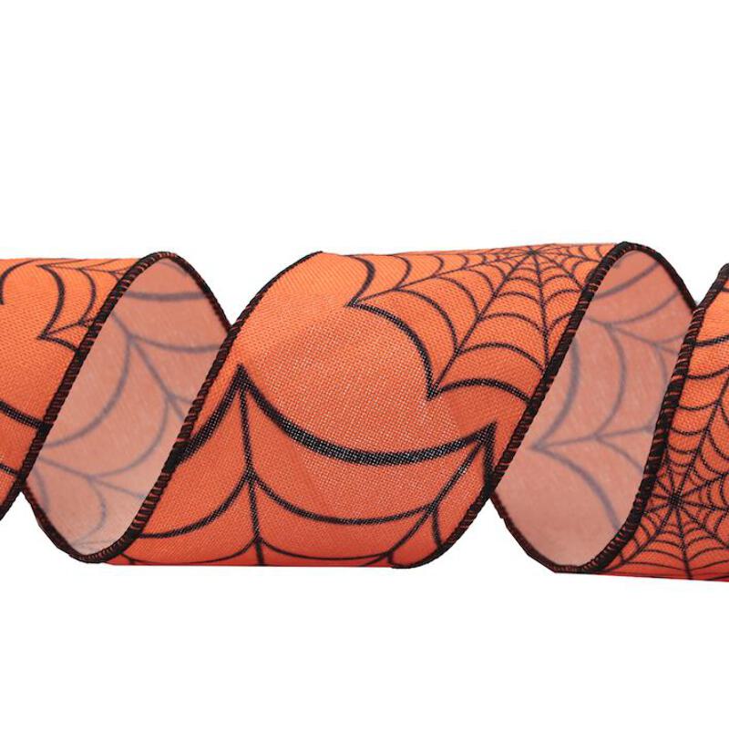 Wire Edge Ribbon: 63mm: Spiders Web - per metre
