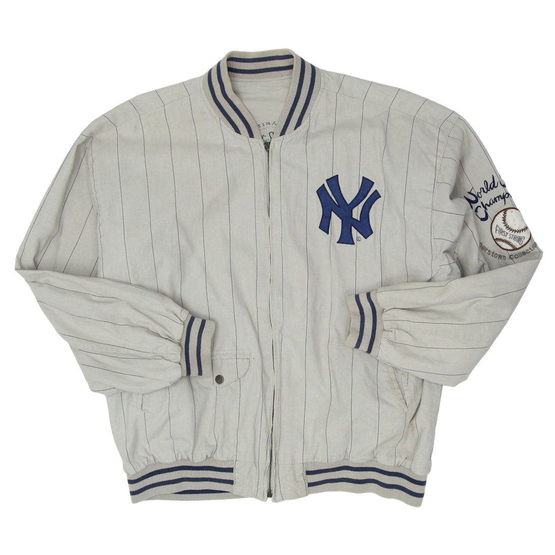 Vintage New York Yankees Full Zip Reversible Bomber Jacket