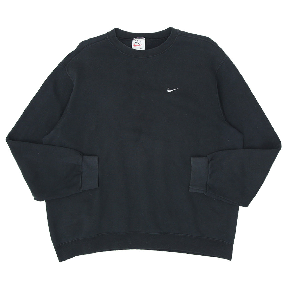 90's Vintage Nike Swoosh Embroidered Black Crewneck Sweatshirt Made In USA  | eBay