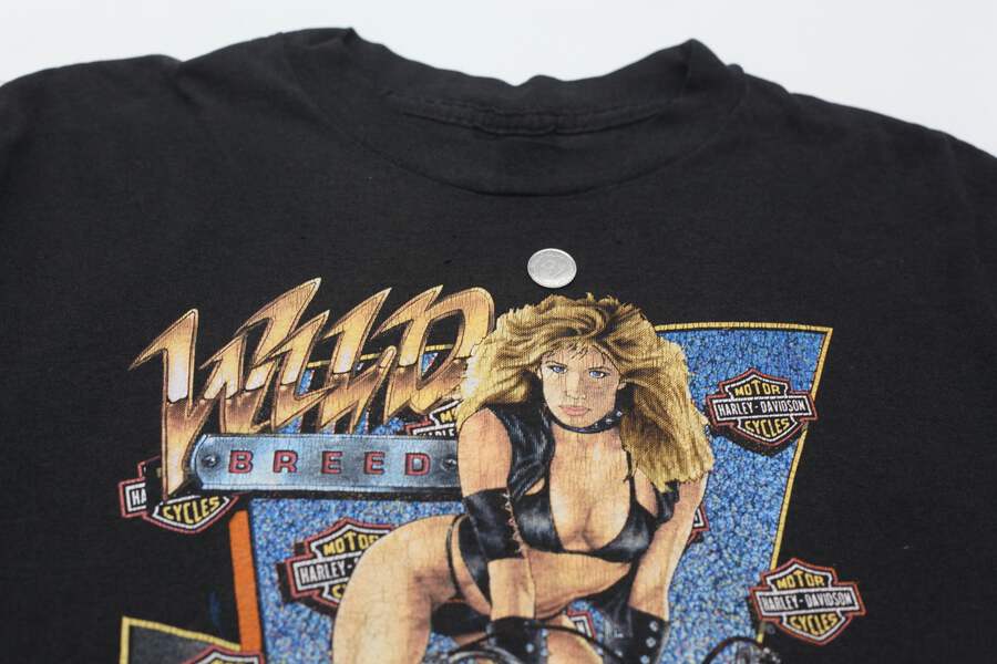 1988 Vintage 3D Emblem Harley Davidson Wild Breed Biker T
