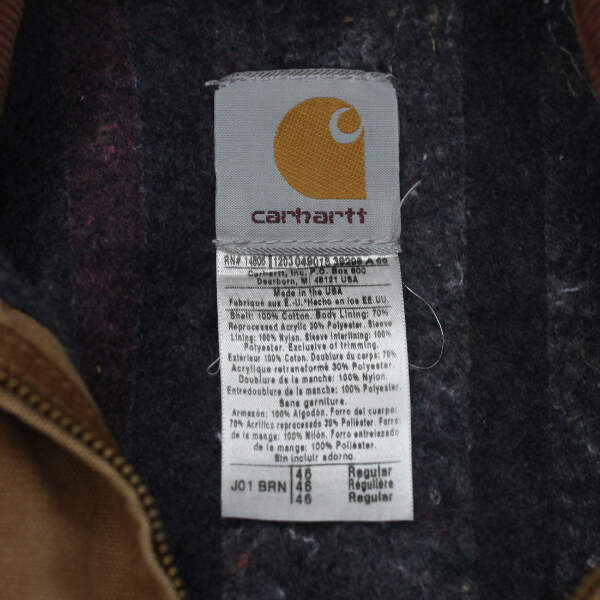 Vintage Carhartt J01 BRN Blanket Lined Detroit Jacket Made Vintage Carhartt J01 BRN Blanket Lined Detroit Jacket Made