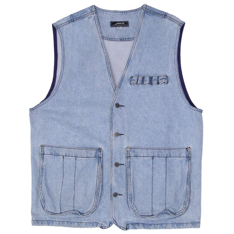 90's Vintage JNCO Utility Denim Vest Made in USA XL | eBay