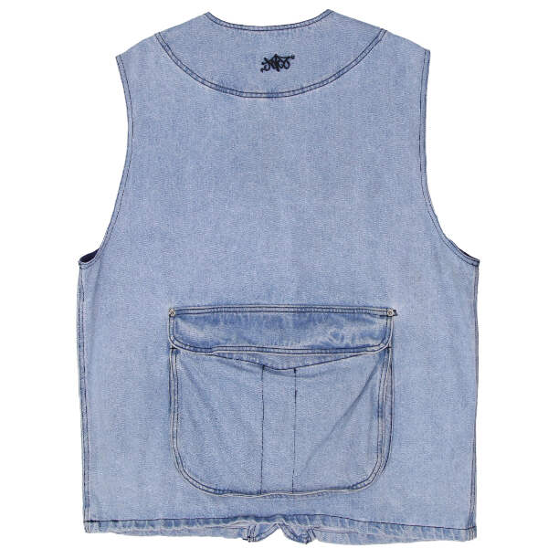 トップス 90s NYJEANS denim vest Vintage 90s NY Jeans Denim Vest Womens S Medium Wash Grunge