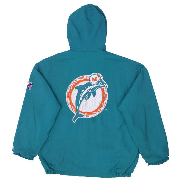 Vintage NFL Pro Line Miami Dolphins Quilted Lined Hooded