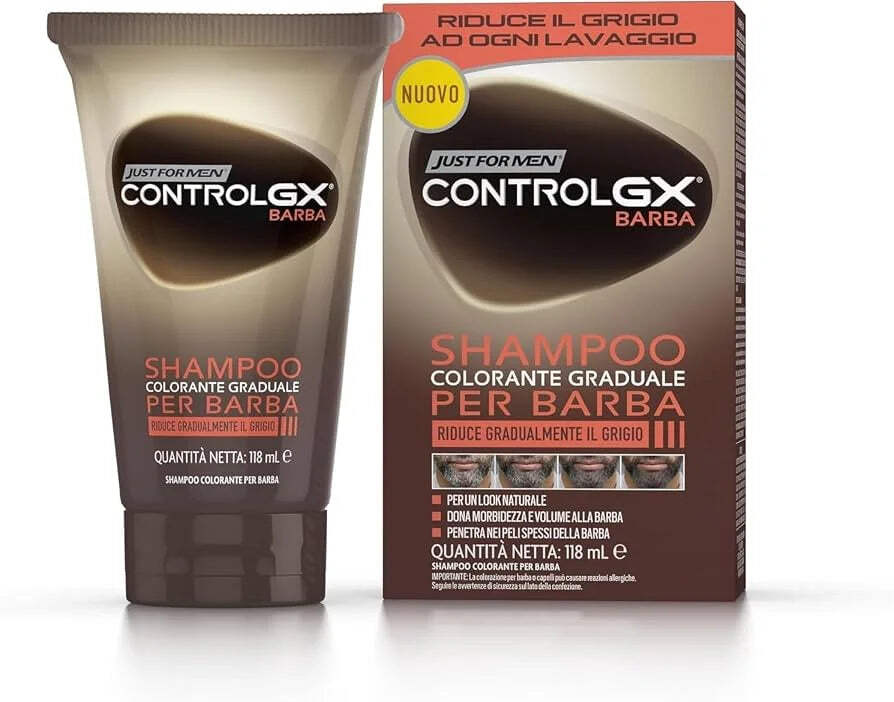 JUST FOR MEN CONTROL GX SHAMPOO COLORANTE GRADUALE PER BARBA