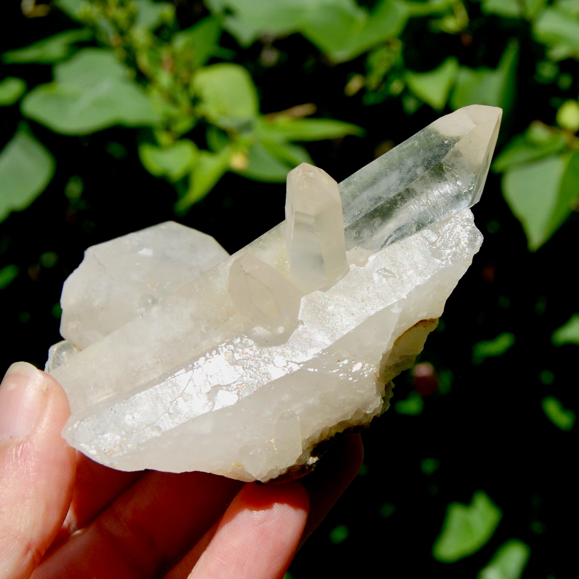 4in 235g Raw Isis Face Golden Healer Clear Quartz Crystal