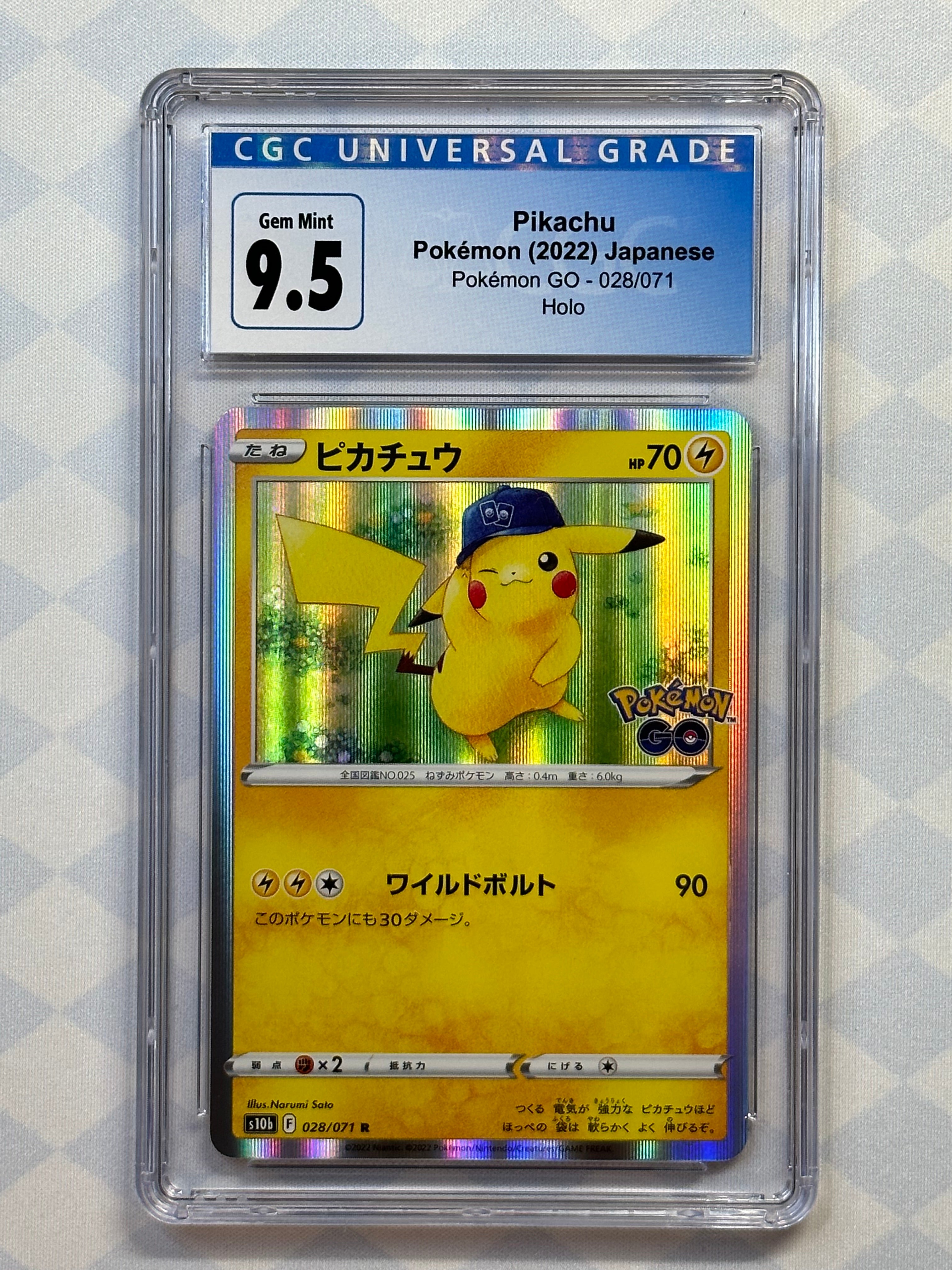 2022 ピカチュウ ホロカード #028 Pikachu 028/071 S10b: Pokémon GO Holo (Japanese) for sale online