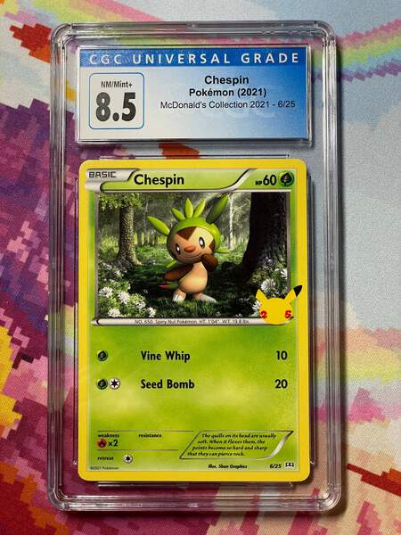 chespin pokemon card value mcdonalds Pikachu 25/25 Holo Pokemon Card (McDonalds Collection 2021) + TitanCards®  Toploader : Amazon.se: Toys