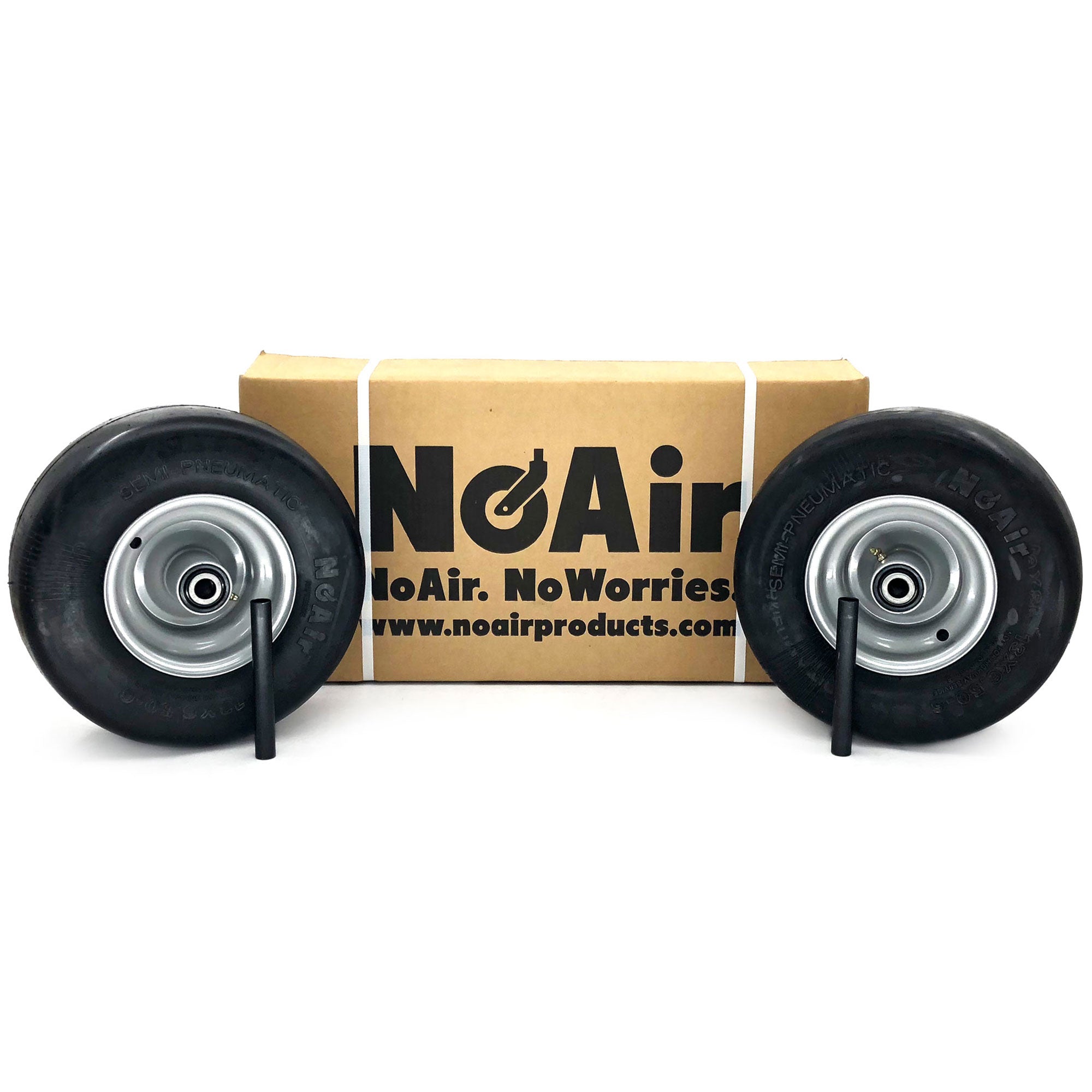 NoAir® (2) Flat Free Tire Assemblies 13x6.50-6 Fits Dixie Chopper
