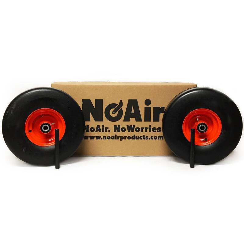 NoAir® (2) Flat Free Tire Assemblies 15x6.00-6 Fits Kubota K3181
