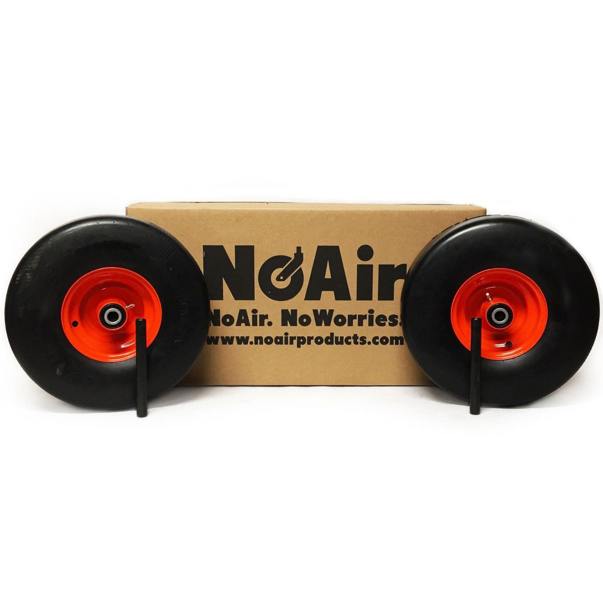 NoAir® (2) Flat Free Tire Assemblies 15x6.00-6 Fits Kubota K3181
