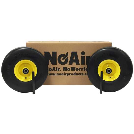 NoAir® (2) Flat Free Tire Assemblies 15x6.00-6 Fits John Deere