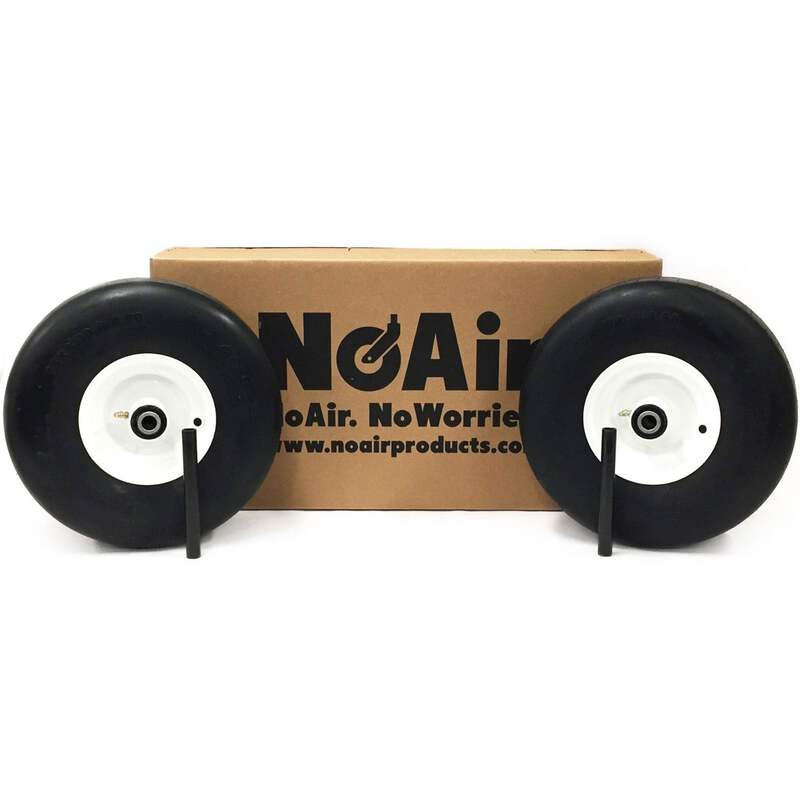 NoAir® (2) Flat Free Tire Assemblies 15x6.00-6 Fits Kubota ZD21