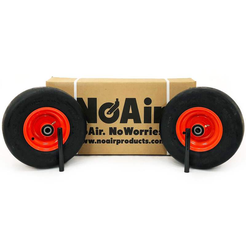 NoAir® (2) Flat Free Tire Assemblies 13x6.50-6 Kubota Z700 Series