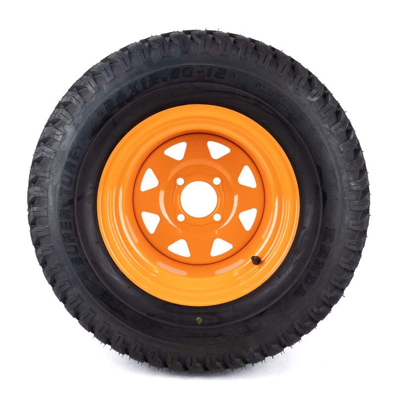 1) Super Turf Tire Assembly 24x12.00-12 Scag Patriot Tiger Cat II