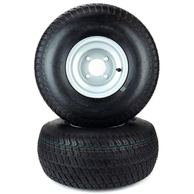 2) Turf Tire Assemblies 20x8.00-8 Fits Gravely Ariens ZT XL 42