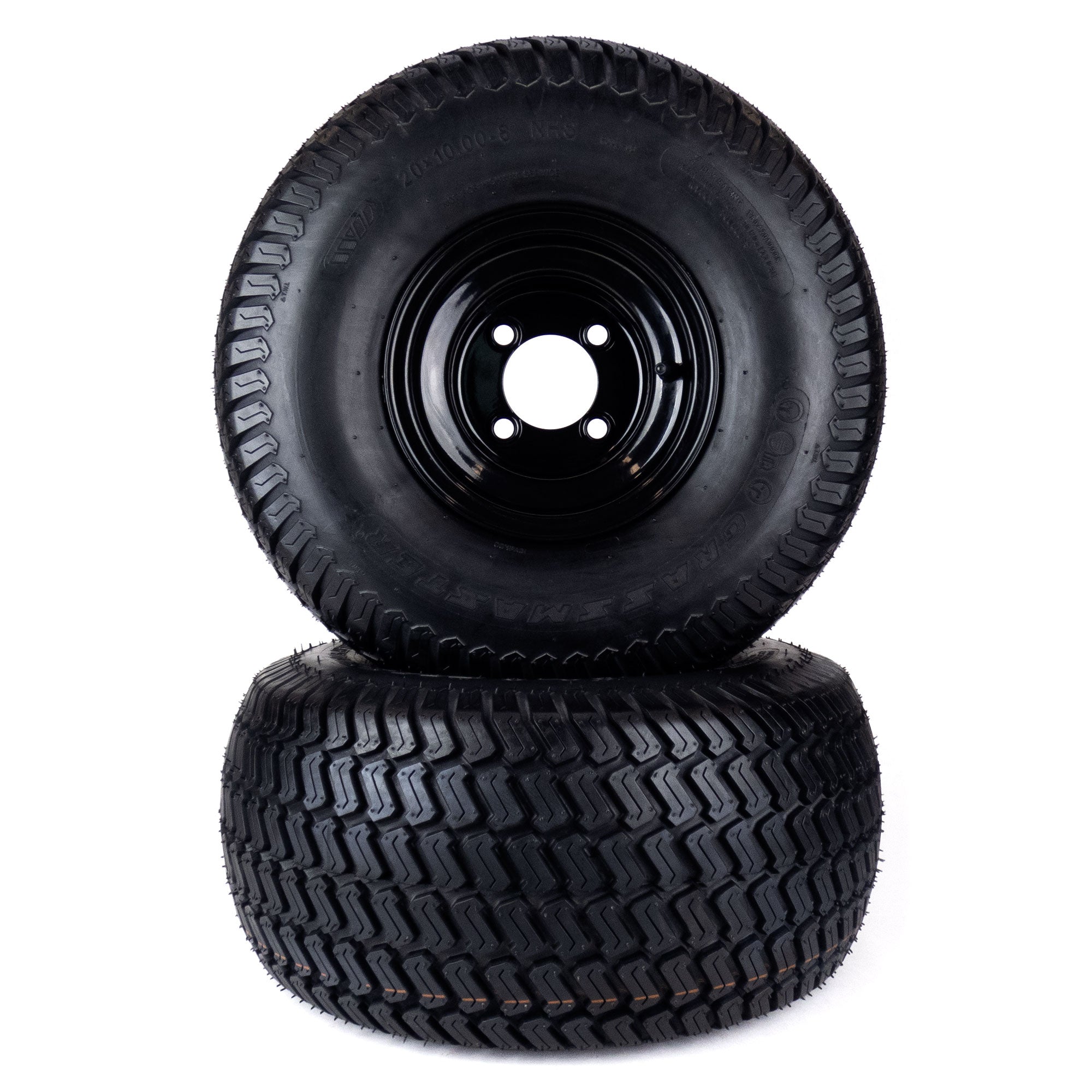 2) Turf Tire Assemblies 20x10.00-8 Fits Cub Cadet ZT1 50