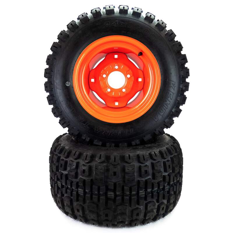 その他 RT-0537424177 2) All Terrain Tire Assemblies 24x12.00-12 Fits Kubota BX Series