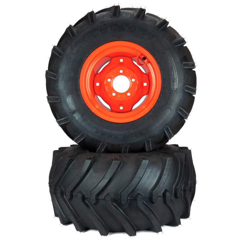 2) Aggressive Tire Assemblies 26x12.00-12 Fits Kubota BX Series