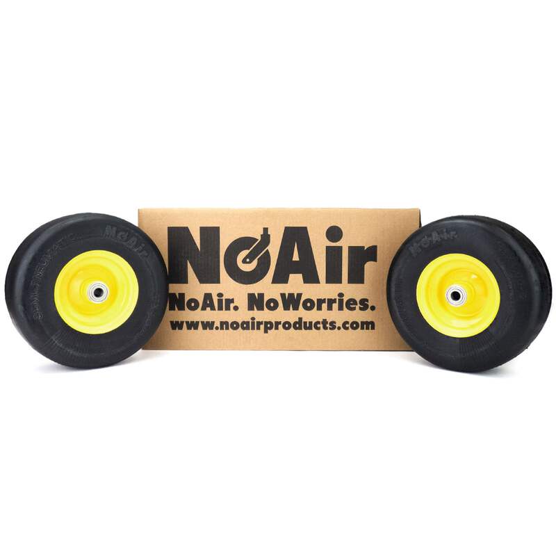 NoAir® (2) Flat Free Tire Assemblies 11x4.00-5 John Deere Z235E